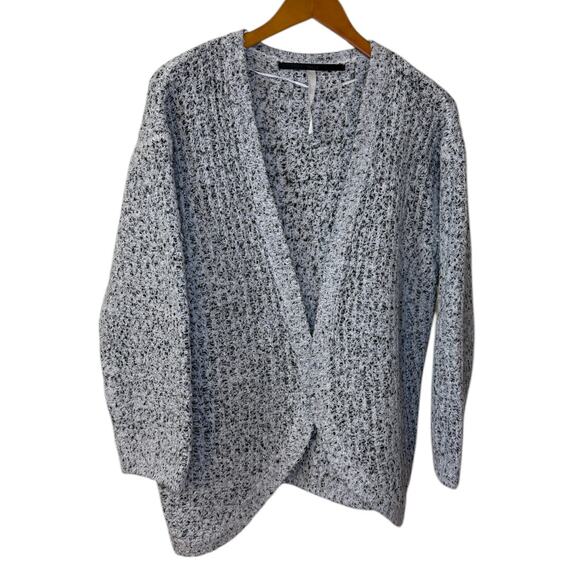 Kensie Cardigan Women Medium Gray Casual Workwear Preppy Open Winter‎ Grannycore - Picture 1 of 5